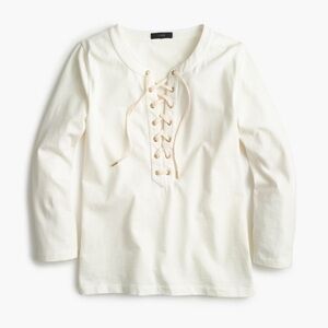 J. Crew Lace-Up Front Top